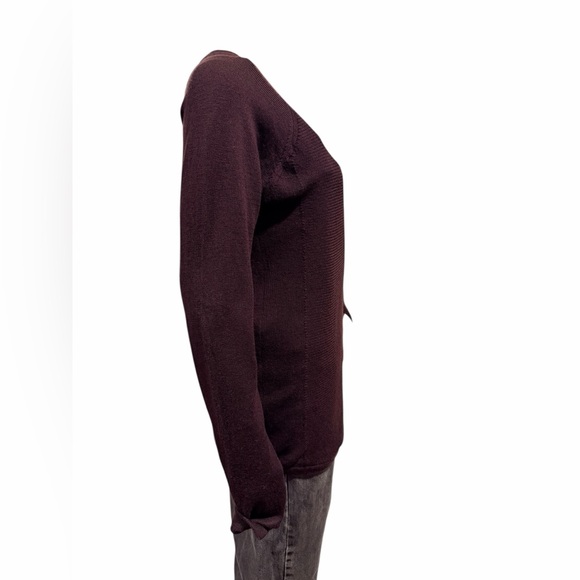 Lululemon Sit in Lotus Sweater Purple Long Sleeve Merino Wool Crewneck Size 10 - Picture 4 of 12